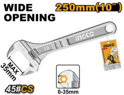 INGCO Állítható villáskulcs 0-35 mm / 250 mm (BEHADW131102)