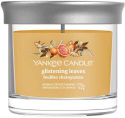 Yankee Candle Gyertya Csillogó Levelek Signature Pohár, Kis