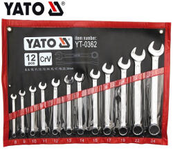 TOYA Csillag-villás kulcs klt. 12r 8-24-ig Cr. V (BEYT-0362)