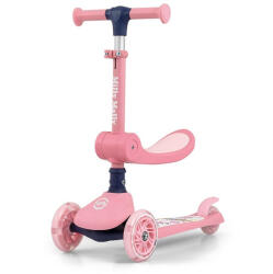 Milly Mally FUZZY háromkerekű üléses-scooter egyensúlyozó roller gyerekeknek pink