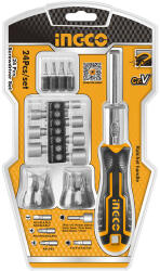 INGCO Racsnis csavarhúzó készlet 24 részes (BEHKSDB0248)