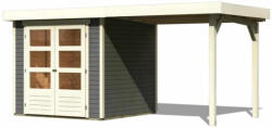 Karibu fából készült kerti ház KARIBU ASKOLA 2 + egy menedéket 240 cm (82904) terragrau LG1763 (LG1763)