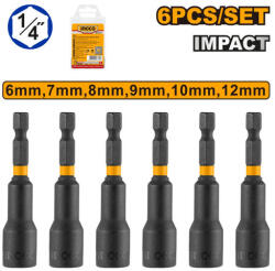 INGCO Csavarbehajtó készlet 6 részes 6-12 mm mágneses (BEAMN65061)