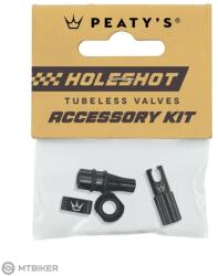 Peaty's Peatys Holeshot Fast Flow Tubeless szelep tartozék, fekete (UNI)