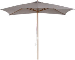 Outsunny Umbrelă de Grădină 2x3m Parasolar Impermeabil din Lemn Lacuit cu Copertină Detașabilă Gri | Aosom Romania (84D-057GY)