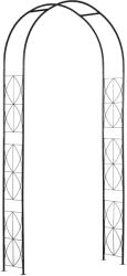 Outsunny Arc pentru Trandafiri și Plante Cățărătoare din Oțel, Arc de Grădină cu Suport pentru Plante, 114x30x230 cm, Negru | Aosom Romania (844-281)