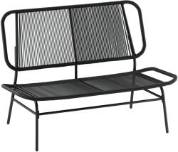 Outsunny Canapea din Ratan, Banchetă pentru Exterior, 2 Locuri, pentru Terasă | Aosom Romania (860-431V00BK) Canapea