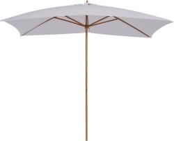Outsunny Umbrelă de Grădină 2x3m Parasolar Impermeabil din Lemn Lacuit cu Copertină Detașabilă Alb | Aosom Romania (84D-057WT)