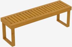 Outsunny Banc de gradina banc din lemn de pin 2 locuri banca de gradina sezut cu lamele 132 x 34 x 43 cm lemn natural | Aosom Romania (84G-537V01BN)