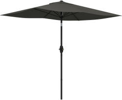 Outsunny Umbrelă de Soare Dreptunghiulară, Umbrelă pentru terasă cu înclinare și deschidere cu manivelă, 300x200x248 cm, Gri | Aosom Romania (84D-158V01CG)