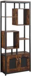 HOMCOM biblioteca stil industrial, 70x30x180cm, maro | Aosom Romania (836-388) Biblioteca