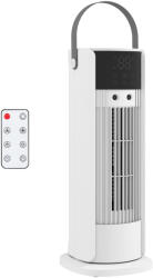 HomCom Ventilator de Masă cu Telecomandă și Mâner, Ventilator de Birou cu Nebulizare, Lumină LED, 3 Viteze, Oscilație 90°, Timer 10H, Filtru Detașabil, pentru Casă și Birou, Alb | Aosom Romania (824-154V90WT