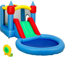 AIYAPLAY Castel Gonflabil Trambulină 4 în 1, Tobogan, 415x205x190cm, Multicolor | Aosom Romania (346-013V90MX) Castel gonflabil