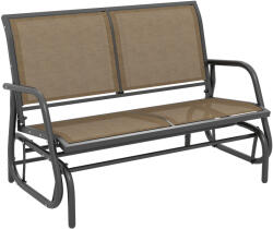 Outsunny Banca Tip Leagan 2 Locuri din Metal, Negru, 123x70x87 cm | Aosom Romania (84A-076V00LN)