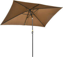 Outsunny Umbrela de Gradina Dreptunghiulara 195×295 cm - Alb | Aosom Romania (84D-036V00CF)