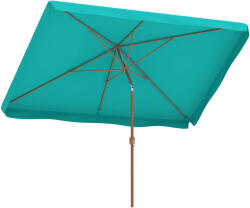 Outsunny Umbrelă de Grădină Înclinabilă cu Deschidere cu Manivelă și Orificiu de Aerisire, 300x200x235 cm, Turcoaz | Aosom Romania (84D-420V00TU)