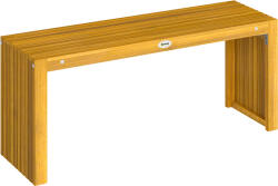 Outsunny Bancă de grădină din lemn 2 locuri 110 cm cu șezut cu lamele Capacitate 240 kg pentru patio, pridvor, parc, natural | Aosom Romania (84G-852V00TK)