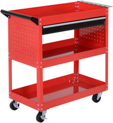 DURHAND Cărucior pentru Scule Atelier, Organizator Mobil, Roșu, 70x35x75.5 cm | Aosom Romania (B20-065)