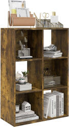 HOMCOM Bibliotecă Modernă Modulară cu 6 Compartimente din PAL, Maro | Aosom Romania (833-423V80RB) Biblioteca