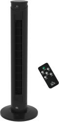 HomCom Ventilator Oscilant de Turn, 3 Viteze, Telecomandă, Temporizator, Mod Repaus, Ideal pentru Acasă | Aosom Romania (824-077V90BK)