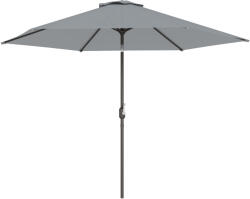 Outsunny Umbrelă de Grădină 3x3 m Înclinabilă cu Deschidere prin Manivelă, Umbrelă de Exterior cu Husă, Anti-UV 30+ din Metal și Poliester 180 g/㎡, Gri | Aosom Romania (84D-499V00GY)