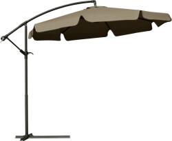 Outsunny Umbrela Suspendată cu Copertină Reglabilă, Bază în Cruce, Orificii de Ventilaţie şi Manivelă, 2.7x2.7 m, Cafeniu | Aosom Romania (84D-161CF)