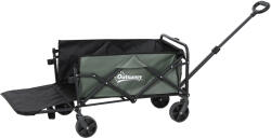 Outsunny Cărucior Pliabil de Grădină cu Deschidere Posterioară, Roți, Buzunare de Depozitare și Mâner, 125x48x78-102 cm, Verde | Aosom Romania (84H-342V00GN)