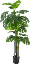HOMCOM Arbore artificial Monstera H. 1, 5 m Trunchi și ramuri realiste, finisaj mușchi, frunze 'tortue', ghiveci inclus | Aosom Romania (830-435V01GN)