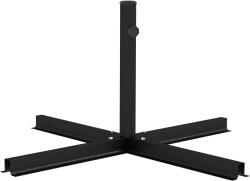 Outsunny Bază în Cruce pentru Umbrelă cu Stâlpi de Ø38/48 mm și Șurub Lateral, 100x100x75 cm, Negru | Aosom Romania (84D-278V00BK)
