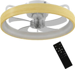 HomCom Ventilator de tavan cu lumină LED plafonier ventilator Ø49cm 7 pale 6 viteze luminozitate reglabilă mod vară-iarnă | Aosom Romania (B31-642V00ND)