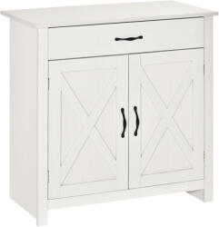 HOMCOM Bufet de Bucătărie cu Sertar 2 Uși și Raft Interior Mobilier Auxiliar Decorativ 80x39, 7x80 cm Alb Spălat | Aosom Romania (835-468V80WT) Bufet