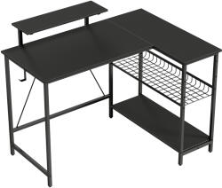 HomCom Birou gaming reversibil, birou de colț, suport pentru monitor, etajeră din plasă reglabilă, 114, 5x82x91, 5cm, negru | Aosom Romania (836-676V00BK)
