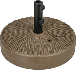 Outsunny Bază pentru Umbrelă cu Butoane Rotative Încorporate și Duză Laterală, Ø51x36 cm, Maro | Aosom Romania (84D-275V00BN)