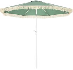 Outsunny Umbrelă de Grădină Înclinabilă cu Franjuri, Manivelă şi Tijă în 2 Secţiuni, Ø2.65x2.45 m, Verde | Aosom Romania (84D-300V00GN)
