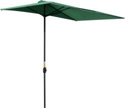 Outsunny Umbrelă Semicirculară de Perete cu Deschidere cu Manivelă şi Orificii de Ventilaţie, 230x130x245 cm, Verde | Aosom Romania (84D-074GN)