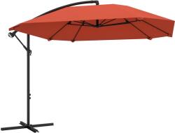 Outsunny Umbrelă de Soare Suspendată cu Bază în Cruce, Articulație Tip Banană și Manivelă, 304x260x245 cm, Maro | Aosom Romania (84D-392V00TE)