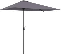 Outsunny Copertină de Perete Semicirculară Gri, cu Manivelă, Design Spațiu-Eficient pentru Terasă și Grădină, Φ270x245cm | Aosom Romania (84D-074GY)