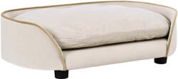 PawHut Canapea pentru câini canapea pentru animale de companie cu pernă detașabilă și husă lavabilă 66 x 43 x 19, 5 cm bej | Aosom Romania (D04-305V00BG)