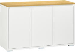 HOMCOM Bufet de Bucătărie, Dulap Depozitare cu 3 Uși, Rafturi Reglabile, Design Modern pentru Living, Hol, Alb | Aosom Romania (838-373V01WT) Bufet