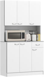 HOMCOM Dulap Suspendat de Bucătărie Albastru din Lemn Spațiu Amplu de Stocare 101x39x180cm Design Modern | Aosom Romania (801-026) Bufet