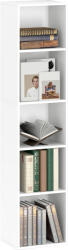 HOMCOM Bibliotecă etajeră de depozitare 5 nivele cu rafturi reglabile pentru sufragerie, dormitor, birou, 30x24x133, 5cm, alb | Aosom Romania (836-598V00WT) Biblioteca