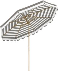 Outsunny Umbrelă de gradina exterioară umbrelă înclinabilă octogonală cu manivelă material 180 g/m2 Ø 2, 7 x 2, 4 m gri deschis | Aosom Romania (84D-384V00LG)
