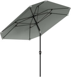 Outsunny Umbrelă de soare de 2, 3 m fără bază, Umbrelă de terasă ajustabilă cu manivelă, Poliester, Aluminiu, Fibră de sticlă, Gri închis | Aosom Romania (84D-386V00CG)