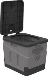 Outsunny WC Portabil de Camping cu 12 Pachete de Coagulant și 12 Pungi de Eliminare, 34x29x20 cm, Gri Închis | Aosom Romania (A20-651V00CG)