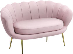HOMCOM Canapea de 2 Locuri cu Brațe, Canapea Modernă cu Șezut Căptușit pentru Dormitor și Sufragerie, 130x77x77 cm, Roz | Aosom Romania (833-957V00PK) Canapea