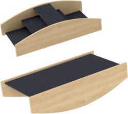 PawHut Balansier de agilitate pentru câini, 2-in-1 balansier și scară, antiderapant, lemn de brad, 80 x 39, 5 cm | Aosom Romania (D07-051V00ND)