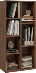 HOMCOM Bibliotecă cu 7 Suporturi Diferite, 50x24x106 cm, Maro Rustic | Aosom Romania (836-367V80WN) Biblioteca