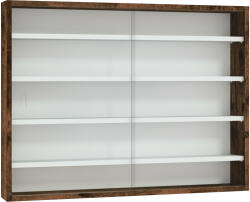 HOMCOM Dulap Vitrină de Perete cu 2 Uși din Sticlă și 4 Rafturi Reglabile | Aosom Romania (833-761V00RB) Vitrina