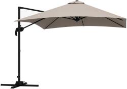 Outsunny Umbrelă de Soare cu 8 Lamele cu Pedală și Manivelă, Umbrelă de Soare din Aluminiu și Poliester, 295x295x266 cm, Kaki | Aosom Romania (84D-112V01KK)