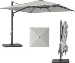 Outsunny Umbrelă Suspendată 3.6x3 m Rotativă și Inclinabilă Gri Deschis | Aosom Romania (84D-387V00LG)